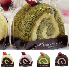 TERRY BAKERY 毛巾蛋糕卷4條+禮物毛巾1條, 隨機出貨, 1組