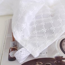 倫敦橋刺繡蕾絲廚房抹布, 白色的