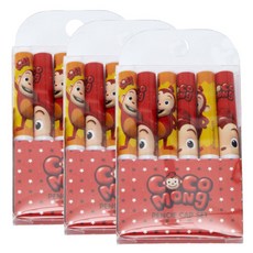 버터샵 코코몽 연필캡세트, 레드, 3개, 3개