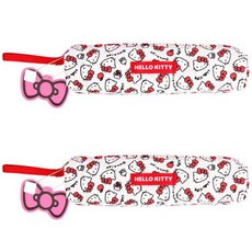 헬로키티 패턴봉제필통, 화이트, 2개