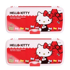 헬로키티 화이트보드필통, 레드, 2개