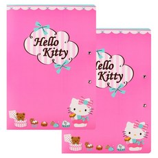 헬로키티 더블레버화일, 핑크, 2개
