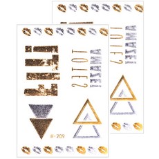 Rumours TPT-W209 復古文字刺青, 2個, 混合顏色