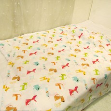 쁘띠베딩 주느비에브 유아동용 인견 여름3종 이불패드세트, 퍼피랜드