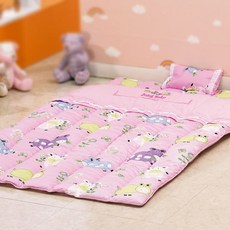 쁘띠베딩 밍딩 유아용 여름3종 이불패드세트, 핑크