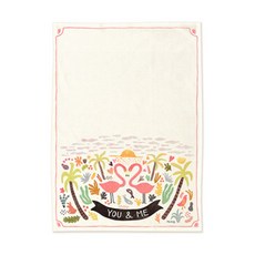 Plutonine 紅鶴印花茶巾