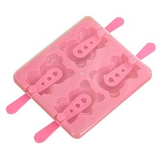 핑크망고 곰친구 DIY 아이스크림 몰드 핑크, 1개