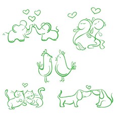 印迪格帕普 兒童圖案壁貼 119-B, 單一顏色