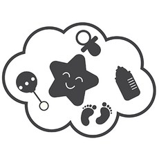 Indigo Pop 兒童圖案壁貼 105 2, 單一顏色