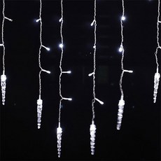 조이파티 LED 120P 뉴고드름 투명선 백색, 1개