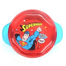 슈퍼맨 투명논슬립뚜껑스텐대접, 혼합 색상, 1개