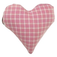 Livingdeco 印花愛心造型夾子 左側款, 奶油色格子粉色