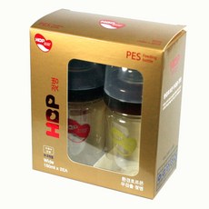 HBP 寬口徑PES奶瓶組 150ml, S(新生兒~3個月), 透明