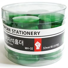 強力磁鐵夾 25入, 綠色