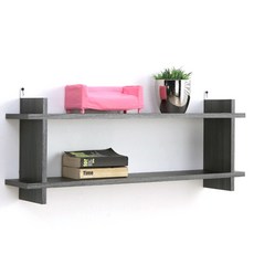 아라마가구 끼움 벽선반, 다크그레이, 2단