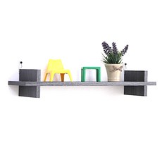 아라마가구 끼움 벽선반, 다크그레이, 1단