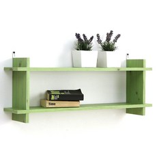 아라마가구 끼움 벽선반, 그린, 2단