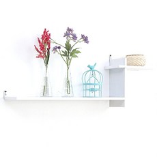 ArAmA 階梯型壁掛式收納置物架, 白色的