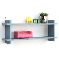 아라마가구 끼움 벽선반, 블루, 2단