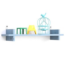 아라마가구 끼움 벽선반, 블루, 1단