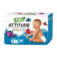 에티튜드 옥수수 천연섬유 밴드형 기저귀, 3단계, 30매