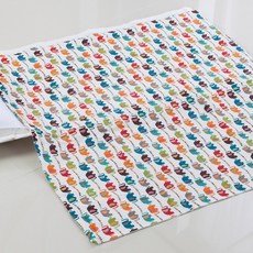 Organic Bean 一體式涼感午睡薄被薄墊組, 象牙白大象款