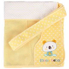 媽咪寶貝 小熊五分網眼傳統揹巾, 黃色