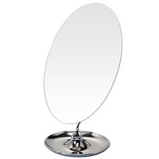 수납 타원 반달 거울, 실버