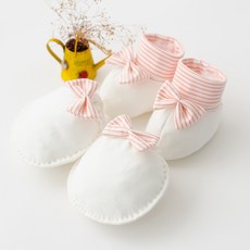 난쟁이똥자루 손싸개/양말 DIY 핑크줄줄이, 1개