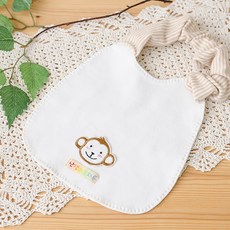 난쟁이똥자루 턱받이 DIY 원숭이 와펜, 1개