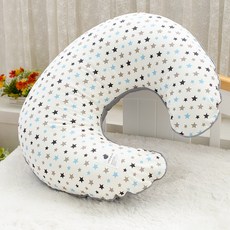 난쟁이똥자루 수유쿠션 완제품 레인스타, 밀크화이트 + 회색