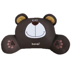 ANINARA 可愛動物造型空氣網狀腰墊, 小鹿斑比/棕色