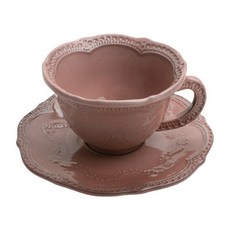 VBCCASA 레이스 티컵세트 핑크, 1세트, 1세트