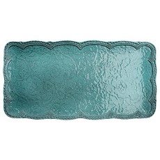 VBC 까사 蕾絲中型長方形托盤, 水藍色, 1個