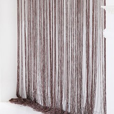 코지샵 스트링 럭셔리 실 커튼, 실버 다크 브라운