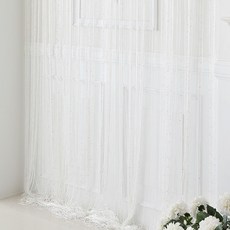 코지샵 스트링 스팽글 실 커튼, 스팽글 화이트