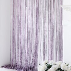 코지샵 스트링 럭셔리 실 커튼, 실버 퍼플
