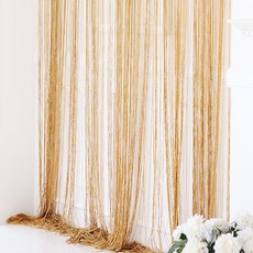 코지샵 스트링 럭셔리 실 커튼, 실버 라이트 브라운