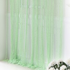 코지샵 스트링 스팽글 실 커튼, 스팽글 라이트 민트