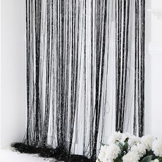 코지샵 스트링 스팽글 실 커튼, 스팽글 블랙