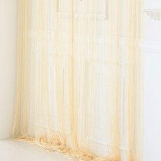 코지샵 스트링 네츄럴 실커튼 1장, 아이보리
