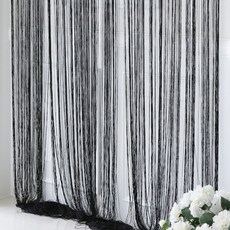 코지샵 스트링 네츄럴 실커튼 1장, 블랙