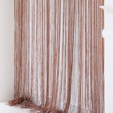 코지샵 스트링 럭셔리 실 커튼, 실버 브라운