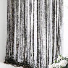 코지샵 스트링 럭셔리 실 커튼, 골드 블랙