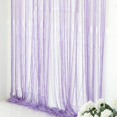 코지샵 스트링 네츄럴 실커튼 1장, 파스텔 퍼플
