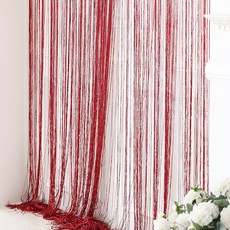 코지샵 스트링 스팽글 실 커튼, 스팽글 다크 레드