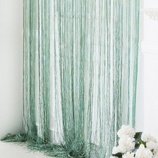 코지샵 스트링 럭셔리 실 커튼, 골드 민트