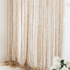 코지샵 스트링 스팽글 실 커튼, 스팽글 베이지