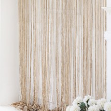 코지샵 스트링 럭셔리 실 커튼, 실버 베이지