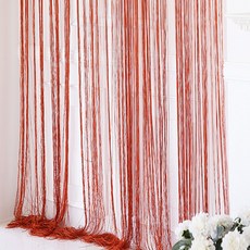 코지샵 스트링 네츄럴 실커튼 1장, 다크 오렌지